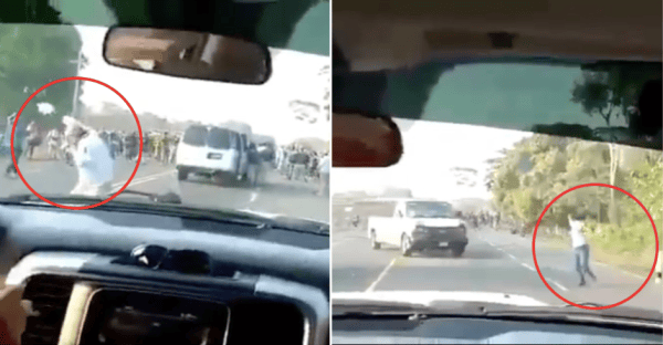 Migrants attack unarmed officials as they cross from Guatemala into Mexico: WATCH