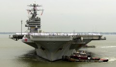 USS Roosevelt sets sail with scaled-back crew after coronavirus outbreak