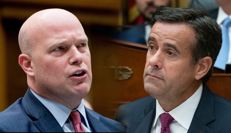 Matthew Whitaker and John Ratcliffe are seen.