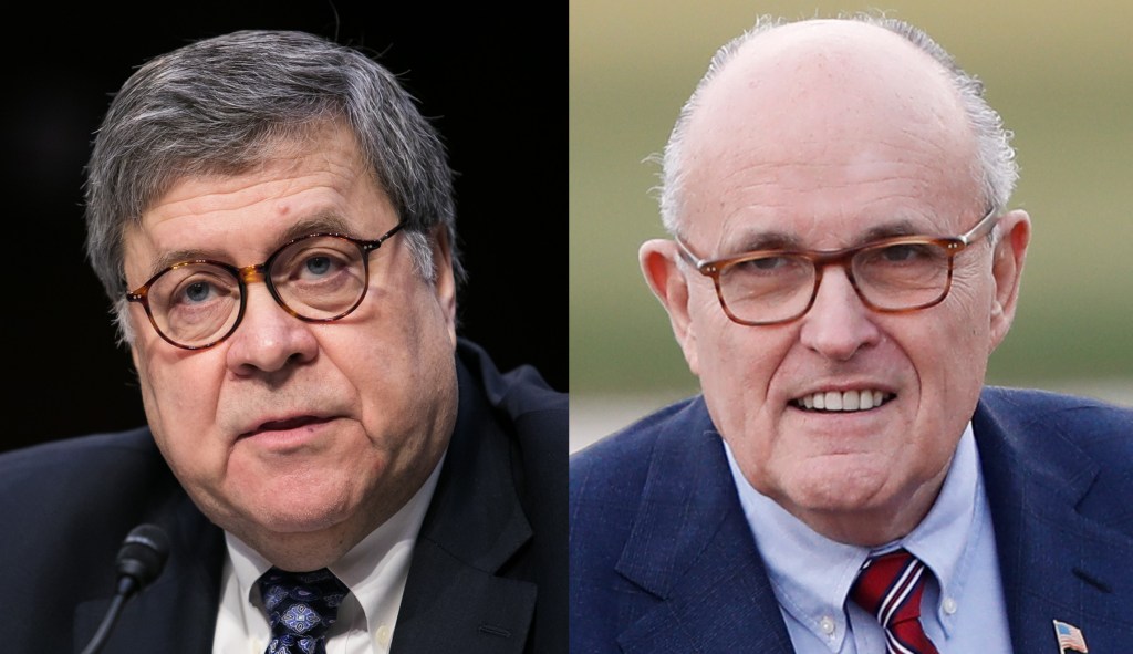 Giuliani: Blame Barr for Capitol violence