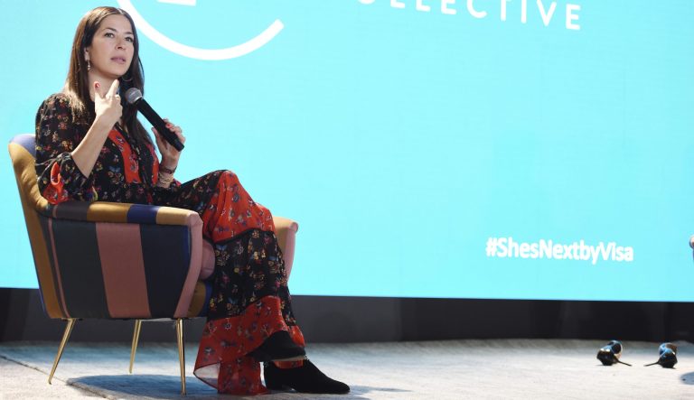 Visa's Suzan Kereere and Rebecca Minkoff, designer and head of Female Founder Collective, hosted the inaugural "She's Next, Empowered by Visa" studio workshop in Atlanta on Jan. 30, 2019. She's Next, Empowered by Visa, is a new global initiative dedicated to supporting and championing women-owned businesses.