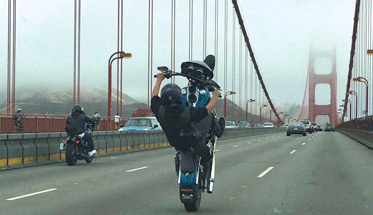 Welcome to the sideshow: Rowdy motorcyclists stall San Francisco’s Bay Bridge