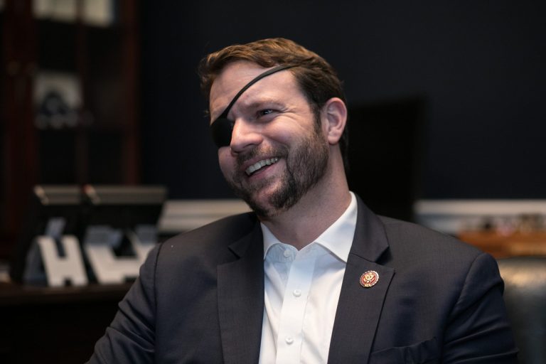 Congressman Dan Crenshaw, R-TX, speaks during an interview with the Washington Examiner, at his office on Capitol Hill, Wednesday, January 16, 2019.