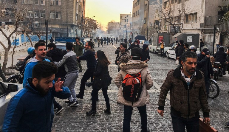 Both hard-liners and reformers in Iran began protesting the government over rising food and gas prices in addition to their declining economy that has yielded high unemployment in spite of lifted sanctions over 2015's Iran nuclear deal. (AP Photo)
