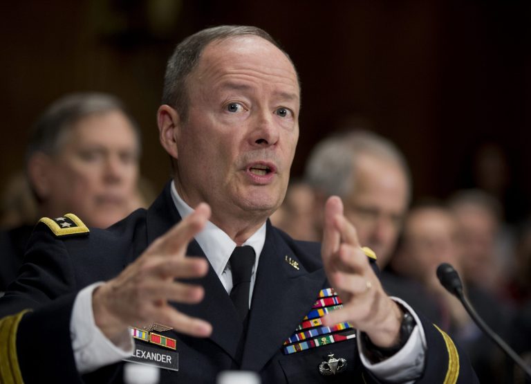 National Security Agency Director Gen. Keith Alexander testifies on Capitol Hill in Washington on Wednesday. (AP Photo/Manuel Balce Ceneta)