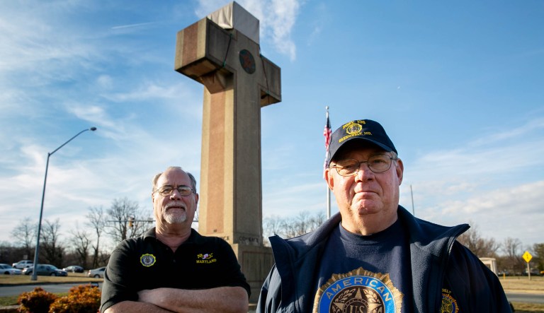 The Bladensburg Cross is seen in Maryland.