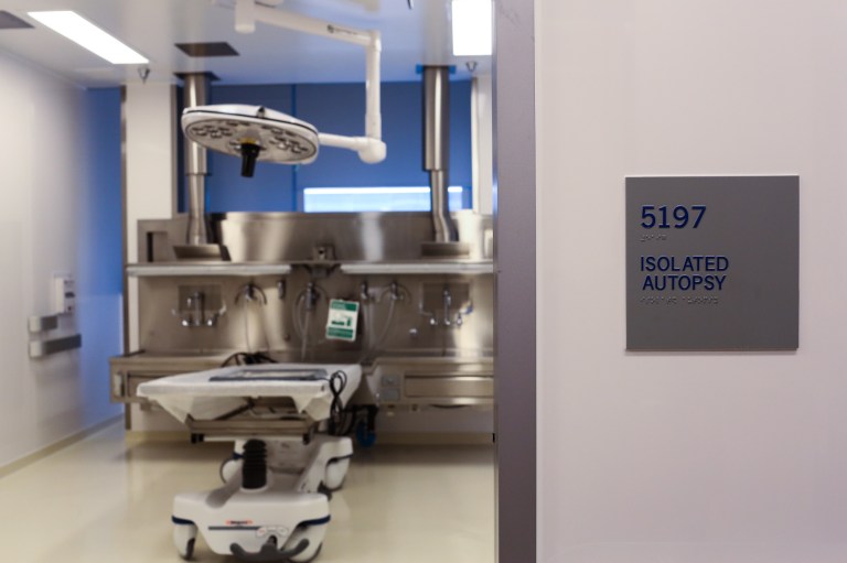 An autopsy room at the District's new Consolidated Forensic Laboratory. (Graeme Jennings/Examiner)