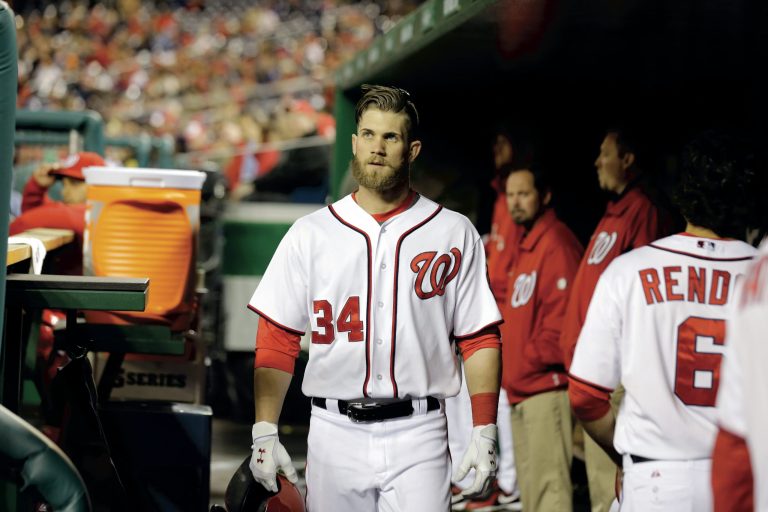 Alex Brandon/AP
Despite outfielder Bryce Harper's breakout season, the Nationals are batting just .225 as a team this year, which ranks them 14th out of 15 teams in the National League.