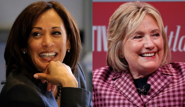 Kamala Harris and Hillary Clinton