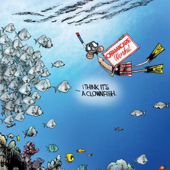 Obama Snorkels