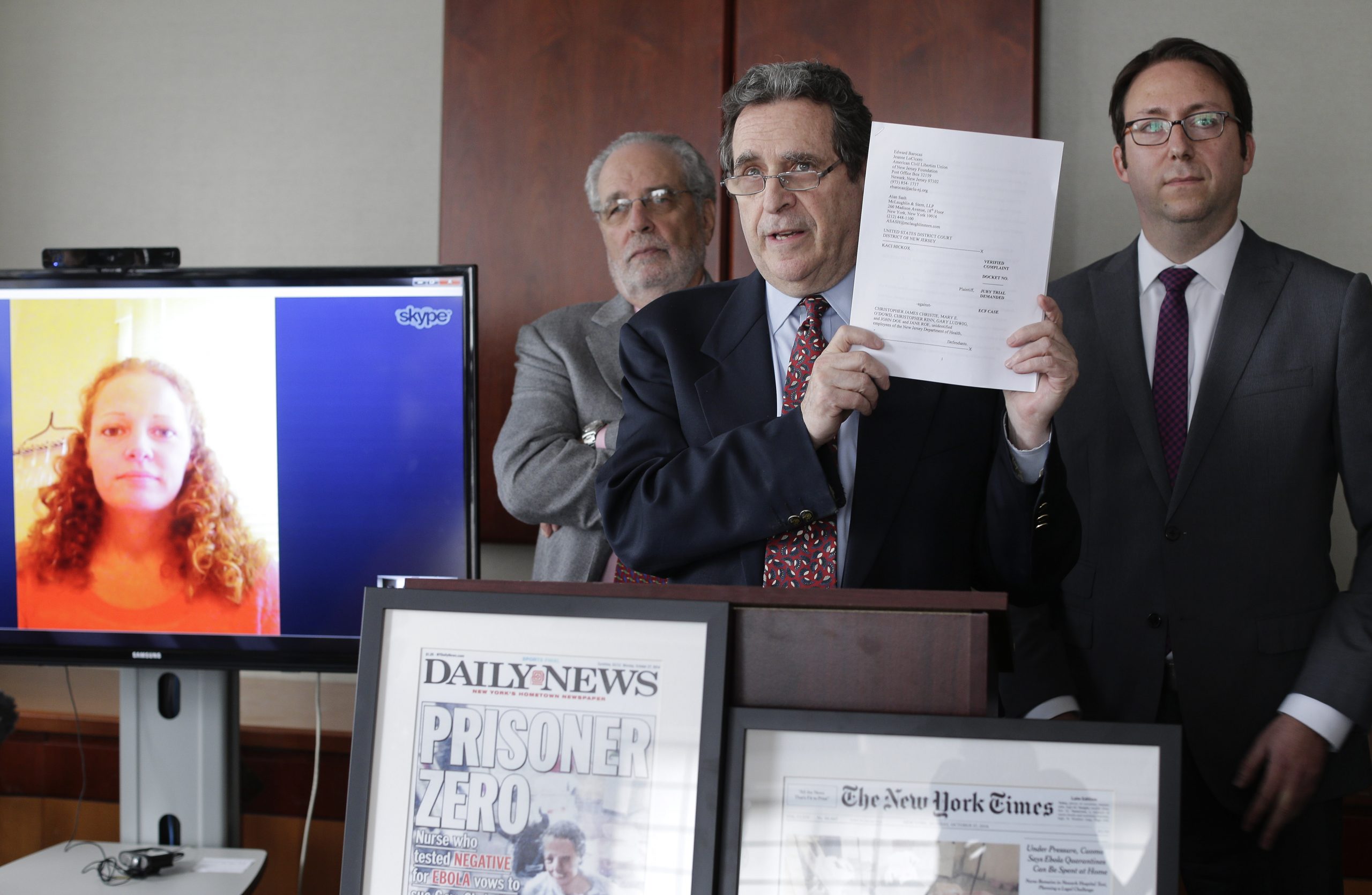 Ebola nurse sues Chris Christie