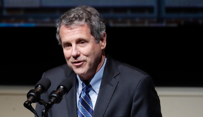 Sen. Sherrod Brown, D-Ohio, introduced the first Senate resolution to recognize June as LGBTQ Pride Month. (AP Photo/John Minchillo)