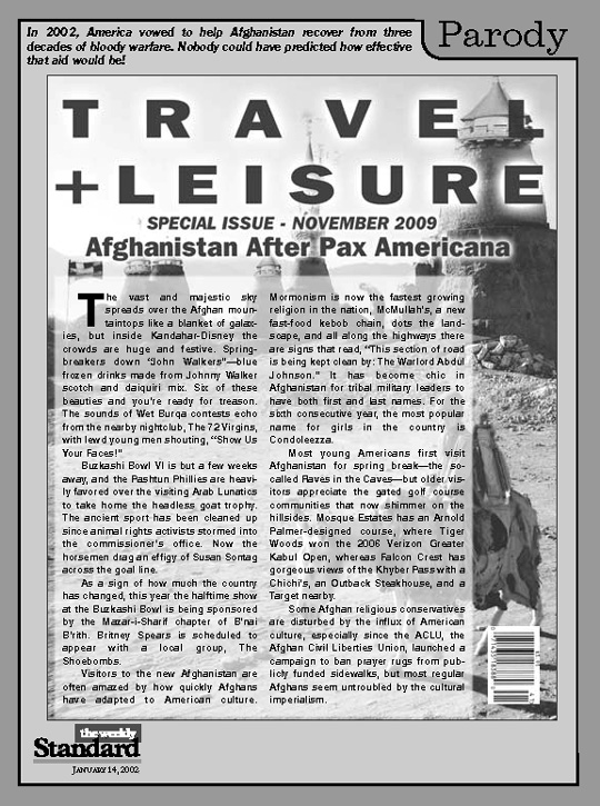 Afghanistan seven years from now.