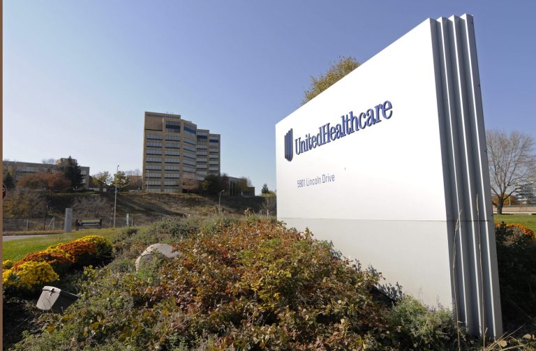 FILE - This Tuesday, Oct. 16, 2012, file photo, shows a portion of The UnitedHealth Group Inc.'s  campus in Minnetonka, Minn. UnitedHealth Group reports quarterly earnings on Thursday, July 17, 2014. (AP Photo/Jim Mone, File)