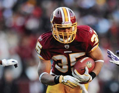 Washington Redskins rookie running back Evan Royster ran for 132 yards last week against the Minnesota Vikings.