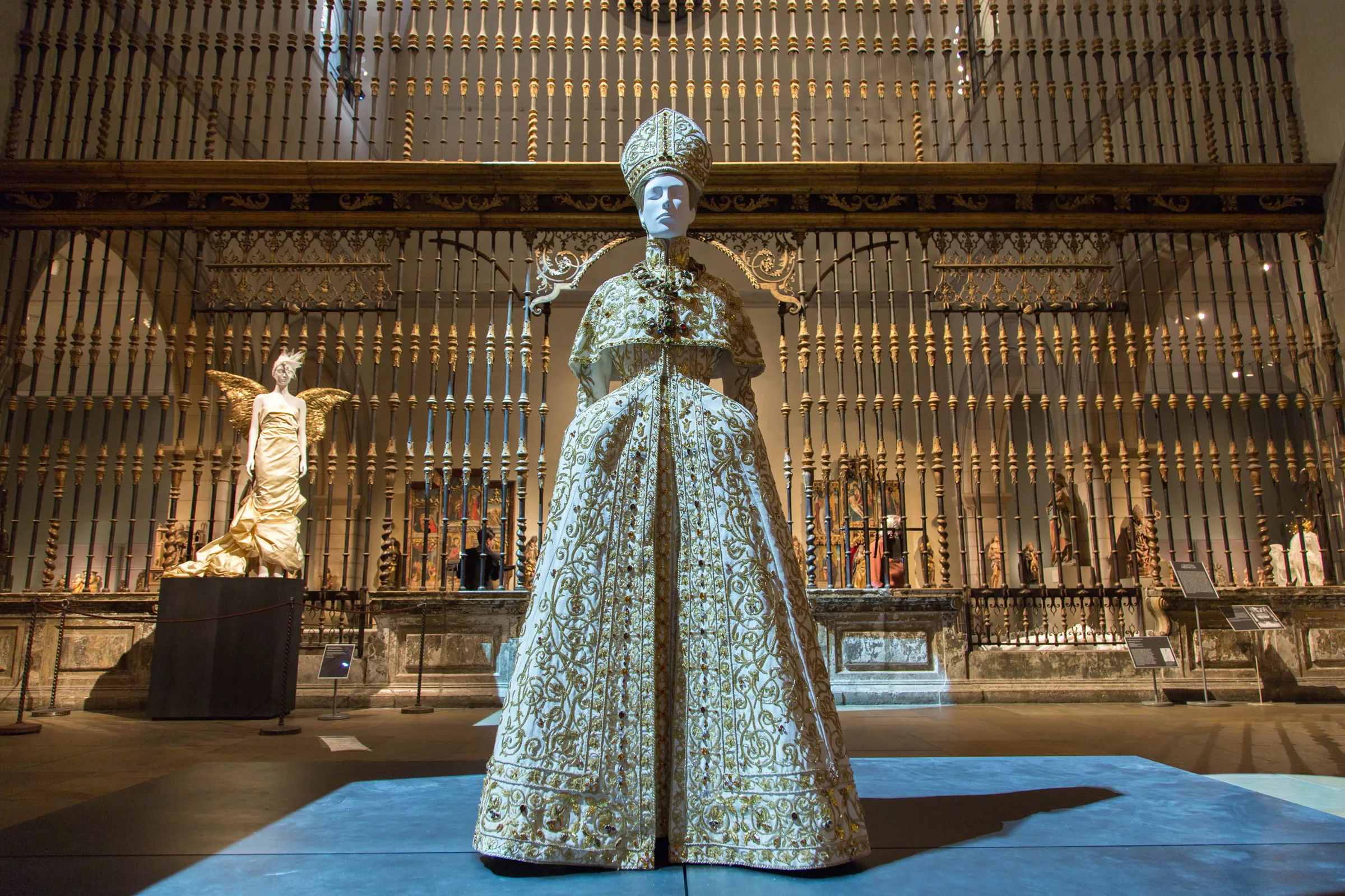 On the back of this papally inspired John Galliano ensemble is the inscription ‘Dieu est mon Maître’ (‘God is my Master’).