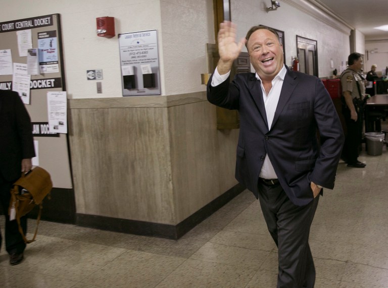 Chobani is suing conspiracy theorist and InfoWars host Alex Jones for suggesting the company was complicit in sexual assault involving children. (Jay Janner/Austin American-Statesman via AP, File)