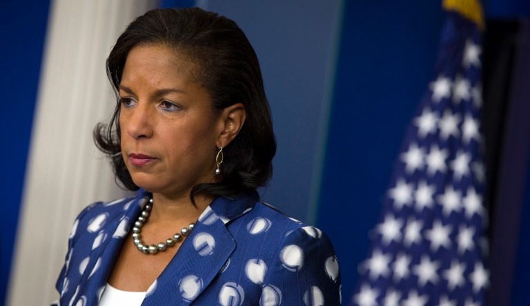 Susan Rice revealed to House investigators she was curious about why the crown prince of the United Arab Emirates was in New York in December 2016 and as a result, unmasked the identities of senior Trump officials. (AP Photo/Evan Vucci, File)