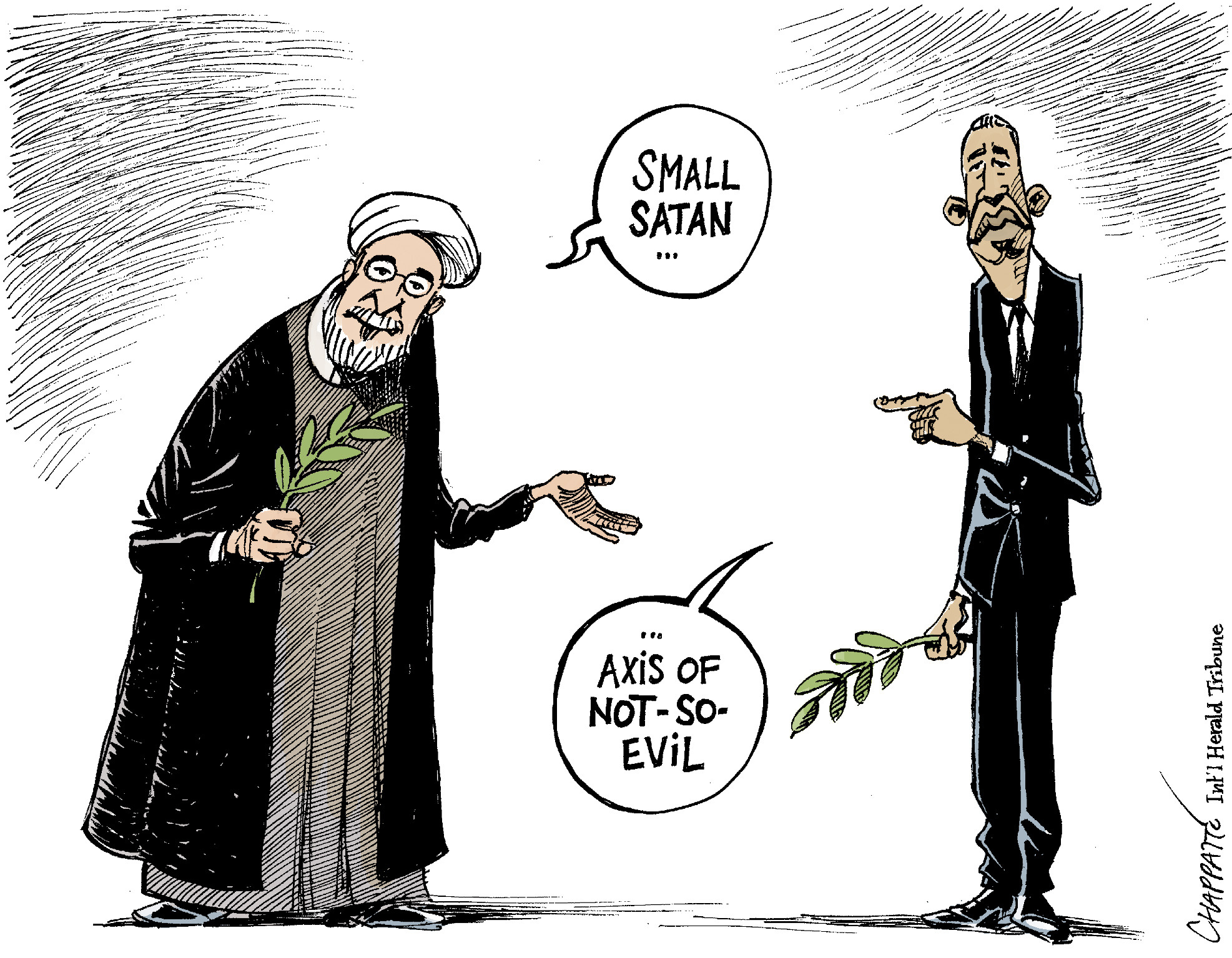 Editorial cartoon: Olive branches