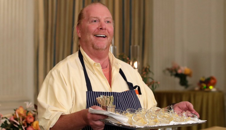 Celebrity chef Mario Batali cooked former President Obama's final state dinner at the White House in October 2016. (AP Photo/Carolyn Kaster)