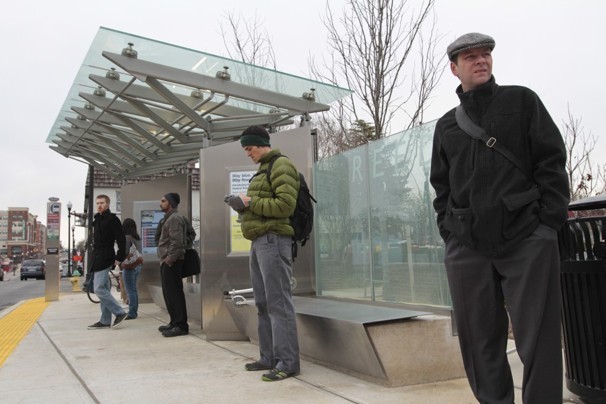 The first Arlington County, Va., Super Stop was installed at Columbia Pike and Walter Reed Drive last year. (Courtesy photo)