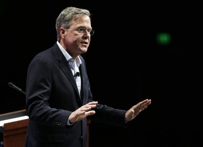 BushÂ took the stage at the Sunshine Summit just hours after Rubio on Friday.Â (AP Photo/John Raoux)