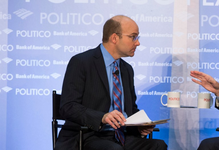 Mike Allen reports for Politico on top issues in the nation's capital, and the most powerful people in the federal government read his morning newsletter with an eager devotion. (AP Photo/Evan Vucci)