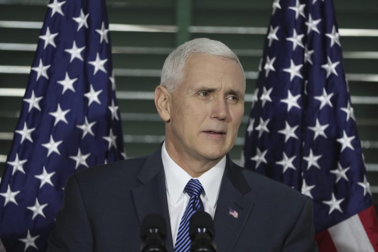 Vice President Pence marked Black History Month on Thursday with a special visit to the U.S. Military Academy at West Point. (David Swanson/The Philadelphia Inquirer via AP, Pool)