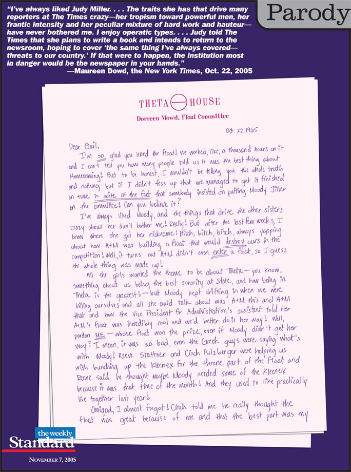 Doreen Mowd on Moody Jiller.