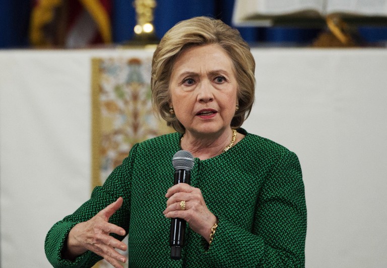Democratic presidential candidate Hillary Clinton will announce Wednesday that as president she wants to create a national Office of Immigrant Affairs. The federal office would help immigrants and refugees settle in the United States. (AP Photo/Bryan R. Smith)