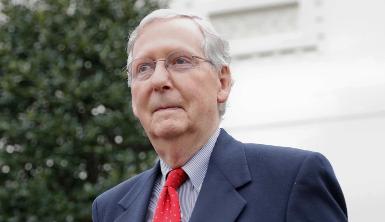 Senate Majority Leader Mitch McConnell said Tuesday that Republicans are shooting for a vote to raise the debt ceiling before the start of the shortened August recess. (AP Photo/Pablo Martinez Monsivais, File)