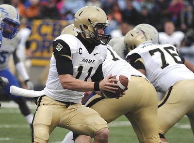 Cal Sport Media/AP
Quarterback Max Jenkins is one of two team captains from the state of Texas, where Army has 17 players on its roster.