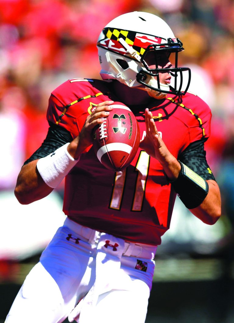 Patrick Semansky/AP
Maryland quarterback Perry Hills has thrown for 749 yards and six touchdowns this season.