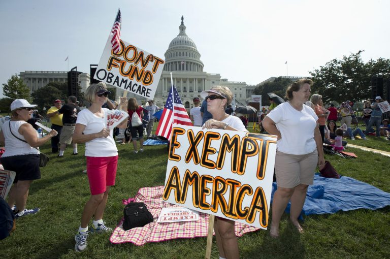 Tea Party activists have come to see as their adversaries not only Republicans who support increasing the role for the federal government, but anybody who disagrees with their strategy for shrinking government.ÃÂ (AP Photo/Manuel Balce Ceneta)