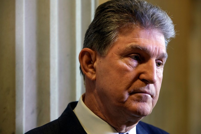 Hey, it's tough being a Democratic senator in a deep-red state. (AP Photo/J. Scott Applewhite)