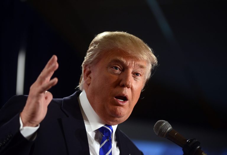 Donald Trump speaks at the Freedom Summit at the Executive Court Banquet Facility April 12, 2014 in Manchester, New Hampshire. (Photo by Darren McCollester/Getty Images)