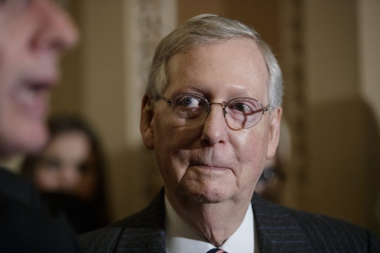 Senate Majority Leader Mitch McConnell says he's not sure if the sequester will survive in the new Congress. (AP Photo/J. Scott Applewhite)