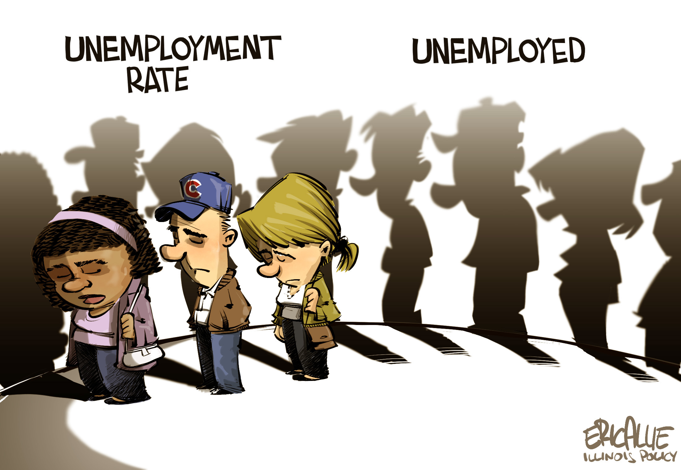 Editorial cartoon: The shadow of unemployment