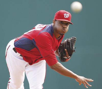 Paul Sancya/APRight-hander Edwin Jackson, 28, signed a one-year$11 million deal with the Nationals two weeks before spring training.