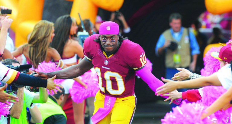 Richard Lipski/AP
Robert Griffin III will have his first game vs. an NFC East foe Sunday against the Giants.