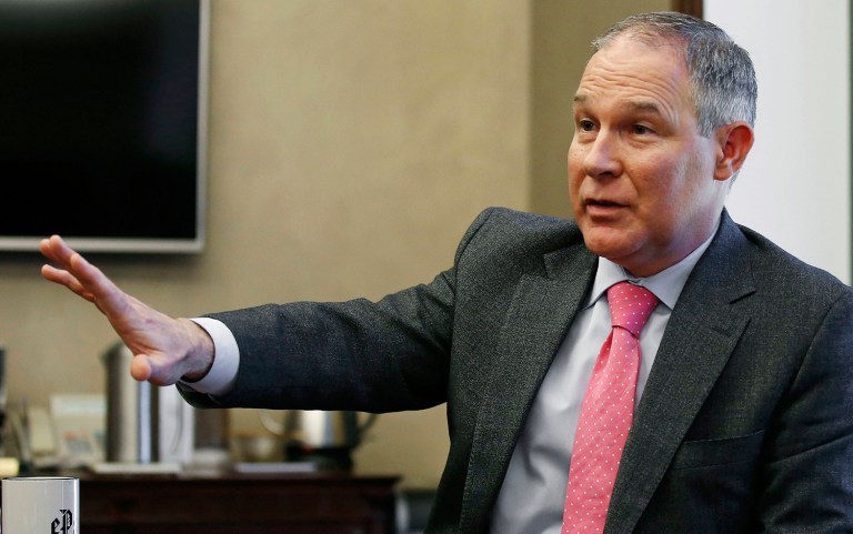 It is not clear where Oklahoma Attorney General Scott Pruitt, the president-elect's pick to head the EPA, 