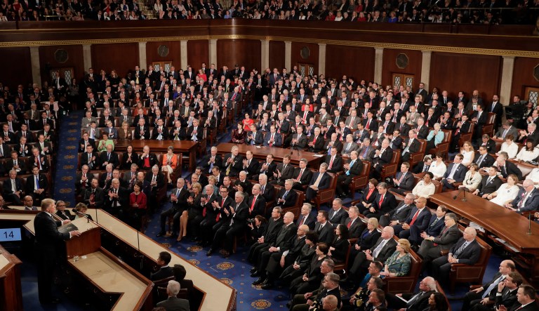 President Trump will deliver his first State of the Union address on Tuesday. (AP Photo/J. Scott Applewhite, File)