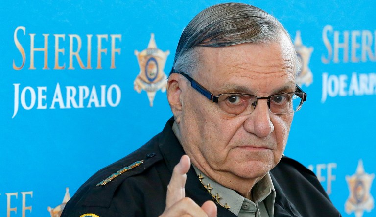 Some Republicans were unhappy with Vice President Mike Pence for praising Joe Arpaio. (AP Photo)
