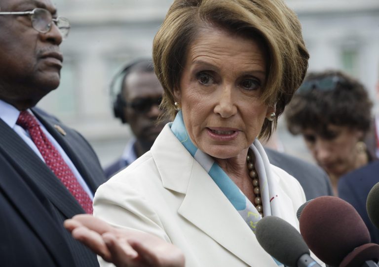 House Minority Leader Nancy Pelosi, D-Calif., faulted the Senate for delaying the passage of a bill to reopen the government by adding appropriations. (AP Photo/Pablo Martinez Monsivais)