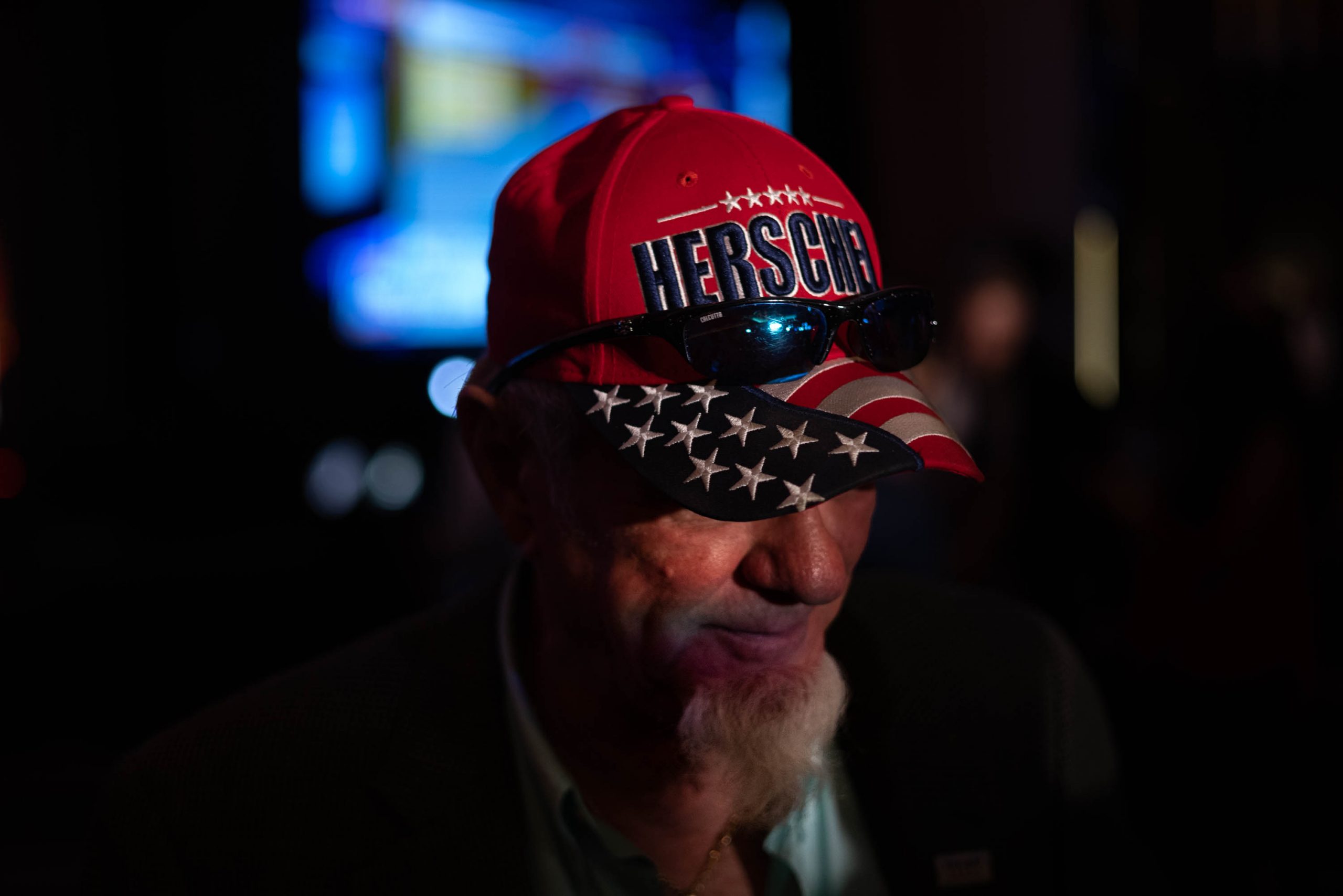 A supporter of Republican senate candidate Herschel Walker, at a campaign election night party in Atlanta, Georgia, Tuesday, November, 8, 2022,