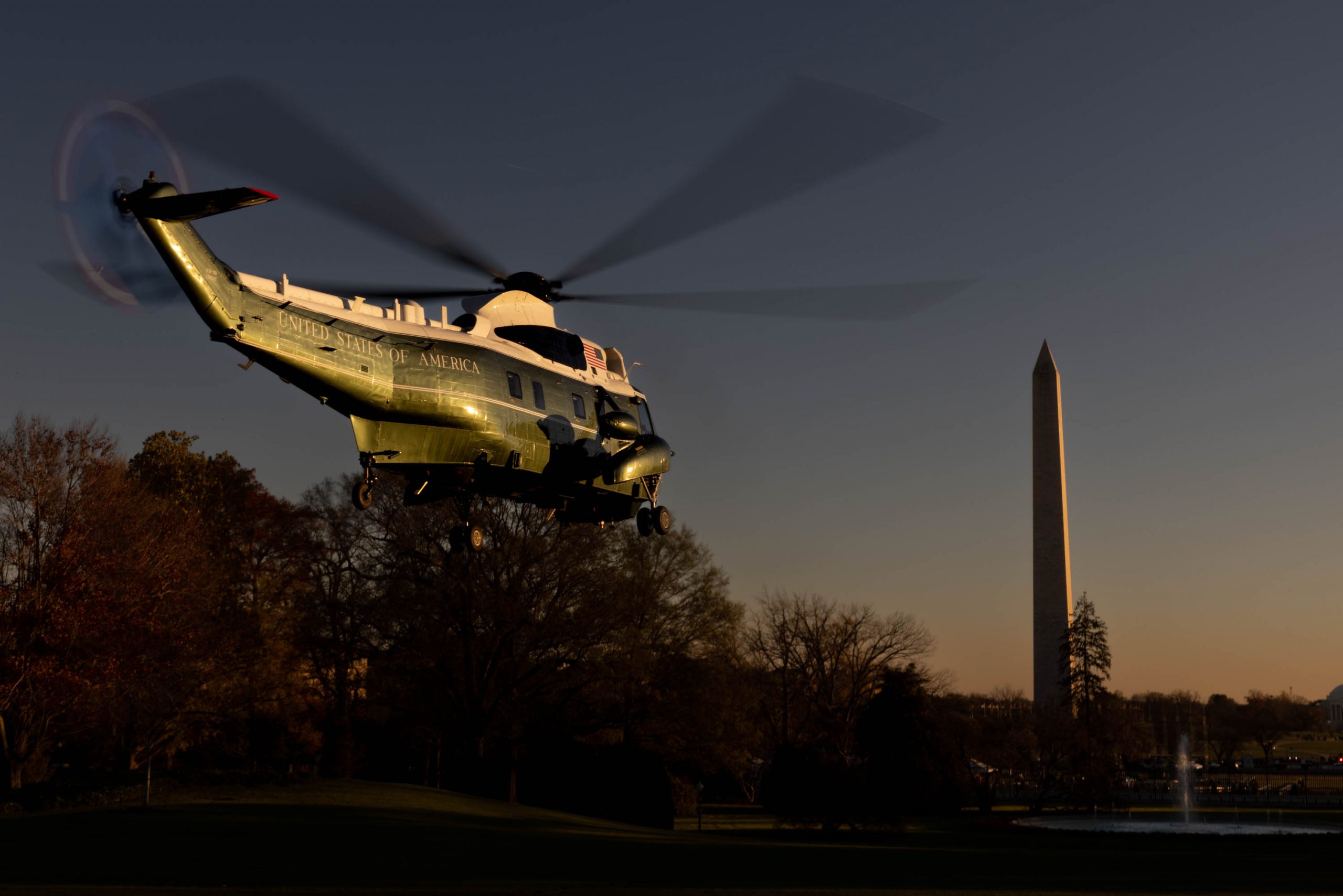 Marine One, carrying President Joe Biden and first lady Jill Biden, departs from the South Lawn of the White House on Monday, Nov. 21, 2022. Biden turned 80 on Sunday, a milestone for the oldest president in U.S. history. 