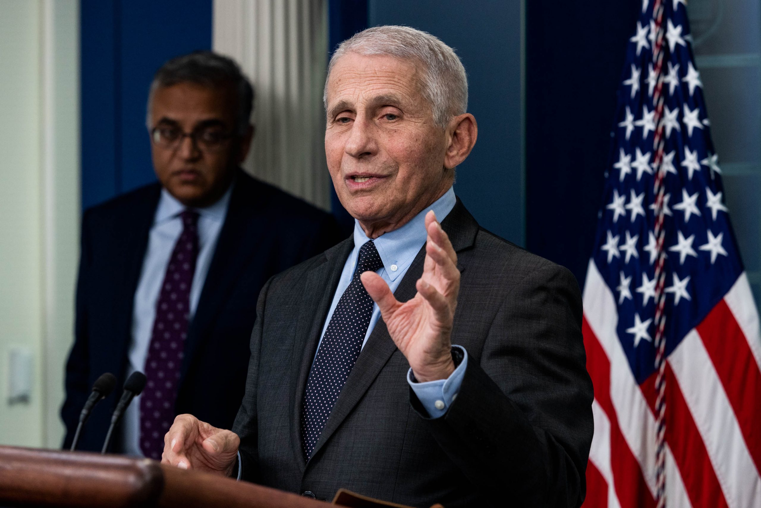 In his final White House briefing appearance, National Institute of Allergy and Infectious Diseases Director Anthony Fauci answered questions from the press about COVID-19 in Washington, D.C., Tuesday, Nov. 22, 2022.