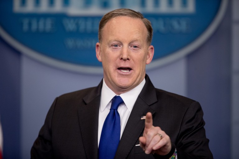 White House press secretary Sean Spicer said Thursday that he fully expects the American Health Care Act to reach a floor vote on Thursday evening. (AP Photo/Andrew Harnik)
