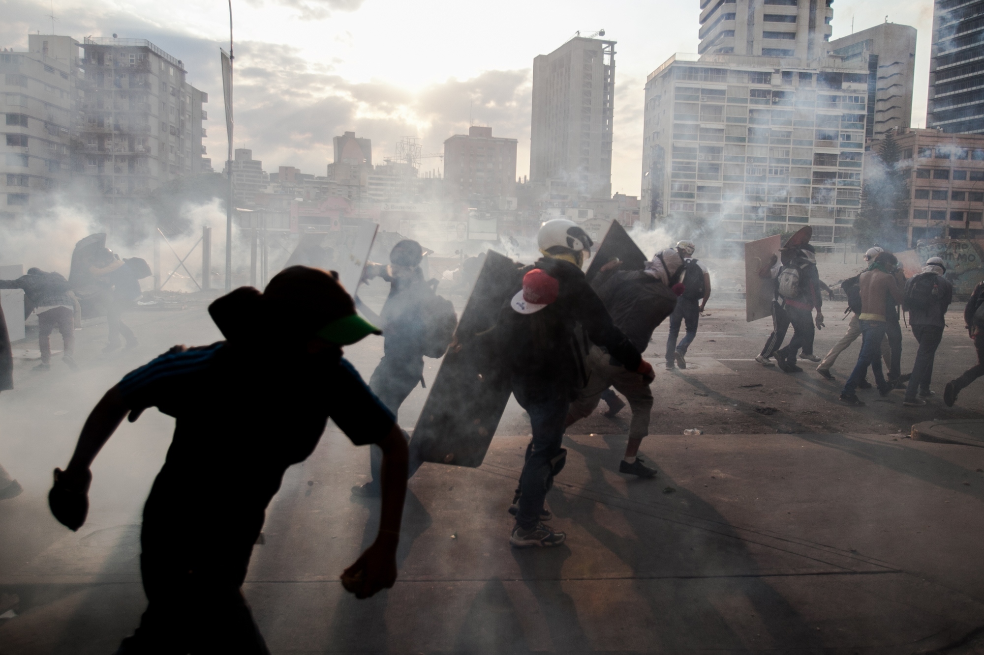 Venezuela unrest plays out daily in upscale area
