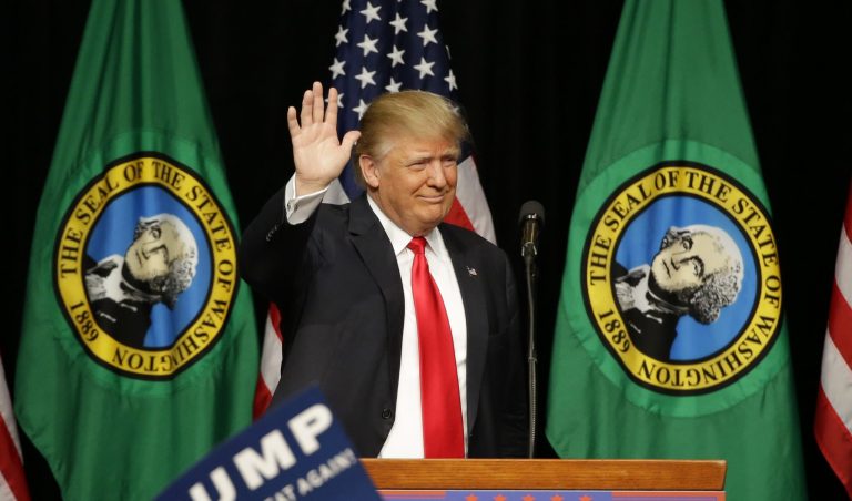 New data shows that Donald Trump is winning the battle on Twitter. (AP Photo/Ted S. Warren)
